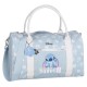 Disney Stitch Niebieska torba damski, podróżna, torba turystyczna, bagaż podręczny na zamek 44x18x26cm