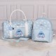 Disney Stitch Niebieska torba damski, podróżna, torba turystyczna, bagaż podręczny na zamek 44x18x26cm