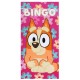 Bluey Bingo Ręcznik plażowy, kąpielowy dla dzieci 70x140 cm OEKO-TEX