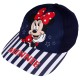 DISNEY Myszka Minnie Granatowa czapka z daszkiem dla dziewczynki, regulowana