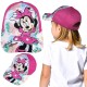 DISNEY Myszka Minnie Różowa czapka z daszkiem dla dziewczynki, regulowana
