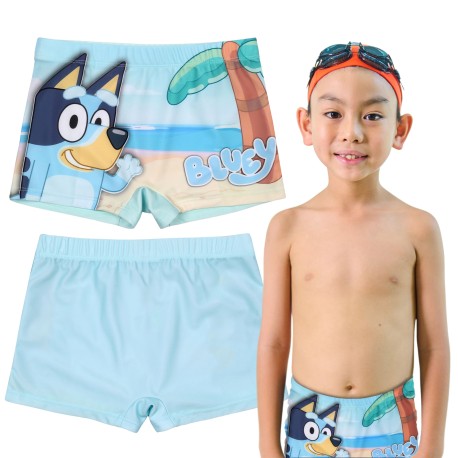 Bluey Chłopięce kąpielówki, bokserki kąpielowe na basen, niebieskie
