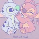 DISNEY Stitch Damska piżama z krótkim rękawem, NA LATO dwuczęściowa, bawełniana