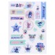 DISNEY Stitch Transparentne naklejki do dekoracji, wielokrotnego uzytku 63 sztuki