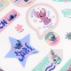 DISNEY Stitch Transparentne naklejki do dekoracji, wielokrotnego uzytku 63 sztuki