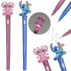 DISNEY Stitch 2x Długopis żelowy ŚWIECĄCY, długopis z figurką, niebieski tusz, szkolny