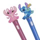 DISNEY Stitch 2x Długopis żelowy ŚWIECĄCY, długopis z figurką, niebieski tusz, szkolny
