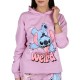 DISNEY Stitch Fioletowa bluza z kapturem dla dziewczynki, wciągana przez głowę, bawełniana
