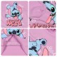 DISNEY Stitch Fioletowa bluza z kapturem dla dziewczynki, wciągana przez głowę, bawełniana