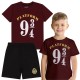 Harry Potter Platforma 9 3/4 Chłopięca piżama, letnia piżama dla chłopca, bordowo-czarna