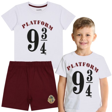Harry Potter Platforma 9 3/4 Chłopięca piżama, letnia piżama dla chłopca
