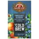 BASILUR Cold Brew - Owocowa herbata bezkofeinowa z aromatem granatu i borówki, herbata na zimno w saszetkach 20 x 2 g
