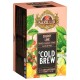 BASILUR Cold Brew - Owocowa herbata bezkofeinowa z aromatem wiśni i cytrusów, herbata na zimno w saszetkach 20 x 2 g