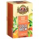 BASILUR Cold Brew - Owocowa herbata bezkofeinowa z aromatem mango i cytrusów, herbata na zimno w saszetkach 20 x 2 g
