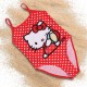Hello Kitty Dziewczęcy strój kąpielowy, czerwony strój kąpielowy, jednoczęściowy w groszki