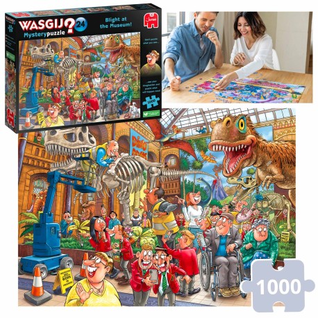 Jumbo Afera w muzeum, puzzle 1000 elementów Wasgij Original 42