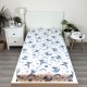 DISNEY Stitch Prześcieradło 100% bawełna dla dzieci, z gumką 90x200cm+25cm, OEKO-TEX