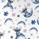 DISNEY Stitch Prześcieradło 100% bawełna dla dzieci, z gumką 90x200cm+25cm, OEKO-TEX