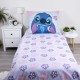 DISNEY Stitch Niebieska, DWUSTRONNA, bawełniana pościel dziecięca na zamek, 100% BAWEŁNA 140x200cm OEKO-TEX