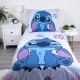 DISNEY Stitch Niebieska, DWUSTRONNA, bawełniana pościel dziecięca na zamek, 100% BAWEŁNA 140x200cm OEKO-TEX