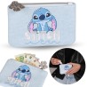 DISNEY Stitch Niebieska portmonetka zapinan na zamek, saszetka na drobiazgi