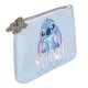 DISNEY Stitch Niebieska portmonetka zapinan na zamek, saszetka na drobiazgi