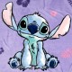 DISNEY Stitch Fioletowy, miękki koc/narzuta 100x150 cm, OEKO-TEX
