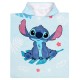 DISNEY Stitch Dziecięcy ręcznik, niebieskie poncho z kapturem, bawełniane 50x115 cm OEKO-TEX