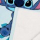 DISNEY Stitch Dziecięcy ręcznik, niebieskie poncho z kapturem, bawełniane 50x115 cm OEKO-TEX