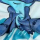 DISNEY Stitch Dziecięcy ręcznik, niebieskie poncho z kapturem, bawełniane 50x115 cm OEKO-TEX