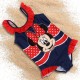 DISNEY Myszka Minnie Dziewczęcy strój kąpielowy, granatowy strój kąpielowy, jednoczęściowy OEKO-TEX