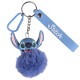DISNEY Stitch Futrzany brelok do kluczy, karabińczyk, niebieski