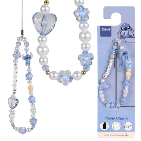 DISNEY Stitch Brelok, przywieszka do telefonu z koralików