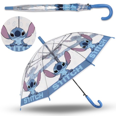 Disney Stitch Dziecięca transparentna automatyczna parasolka, składany parasol