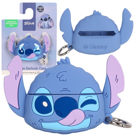 DISNEY Stitch Case na słuchawki bezprzewodowe, niebieskie etui na słuchawki Airpods PRO