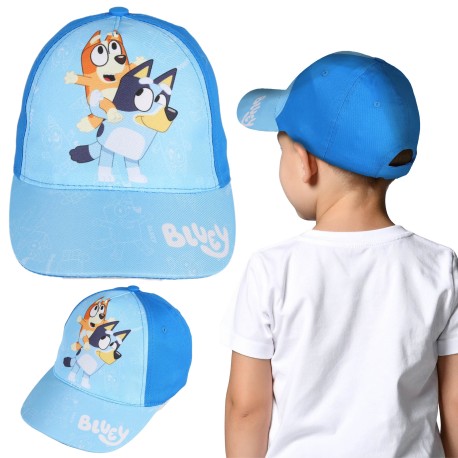 Bluey Bingo BAWEŁNIANA niebieska czapka z daszkiem, dla chłopca, bejsbolówka