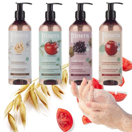 ITINERA pielęgnujące NATURALNE mydło do rąk włoskie VEGAN 4szt. 370ml ZESTAW