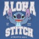 Disney Stitch niebieska piżama chłopięca, letnia piżama na krótki rękaw 100%