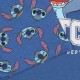 Disney Stitch niebieska piżama chłopięca, letnia piżama na krótki rękaw 100%