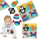 Drewniane puzzle, układanka edukacyjna ocean dla dzieci 8m+ BamBam