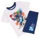 DISNEY Stitch Letnia piżama chłopięca, dwuczęściowa z krótkim rękawem 100% BAWEŁNA