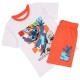 DISNEY Stitch Dwuczęściowa piżama chłopięca , biało- pomarańczowa letnia piżama