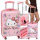 Hello Kitty Różowa walizka w twardej obudowie, walizka na kółkach 54x35x20cm