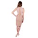 Beige, Mesh Inserts, Cut-Out Back, Side Split, Slim Fit Mini Dress By John Zack