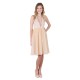 Beige, Sleeveless, V-Neck, Lightweight Tulle Midi Dress By John Zack