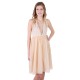 Beige, Sleeveless, V-Neck, Lightweight Tulle Midi Dress By John Zack