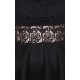 Black, Floral Crochet Lace, Open Back, Sleeveless Midi Dress By John Zack