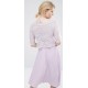 Light Violet, Short Sleeves, Floral Lace Overlay, Midi Dress By John Zack