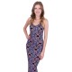 Black/Violet Patterns, Cami Straps, Slim Fit Maxi Dress Atmosphere