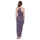 Black/Violet Patterns, Cami Straps, Slim Fit Maxi Dress Atmosphere